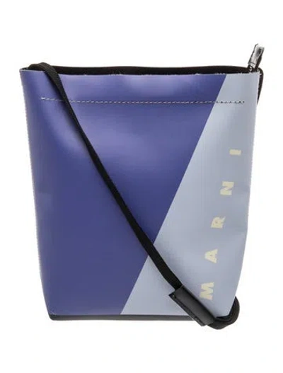 Pre-owned Marni Leather Bucket Bag In Blue