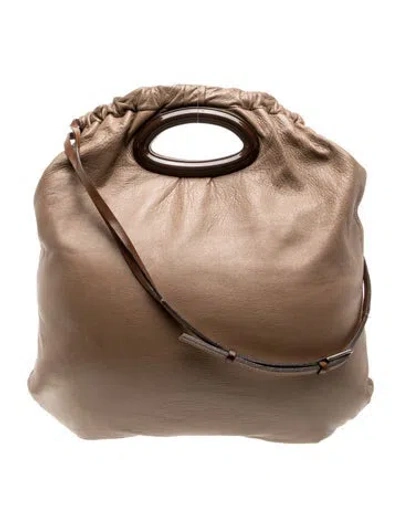 Pre-owned Marni Leather Bucket Bag In Brown