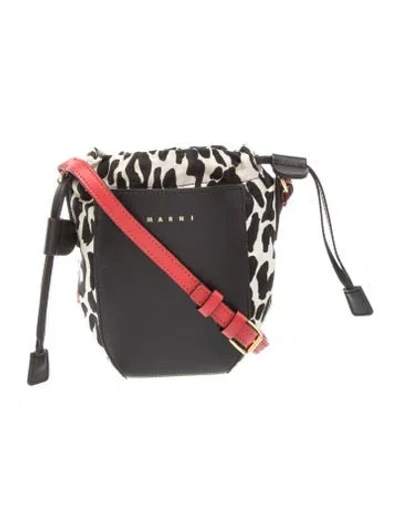 Pre-owned Marni Leather Bucket Bag In Multi
