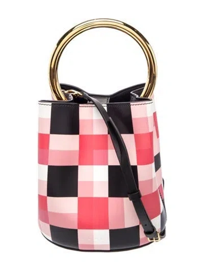 Pre-owned Marni Leather Bucket Bag In Pink