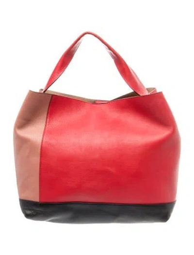 Pre-owned Marni Leather Bucket Bag In Red
