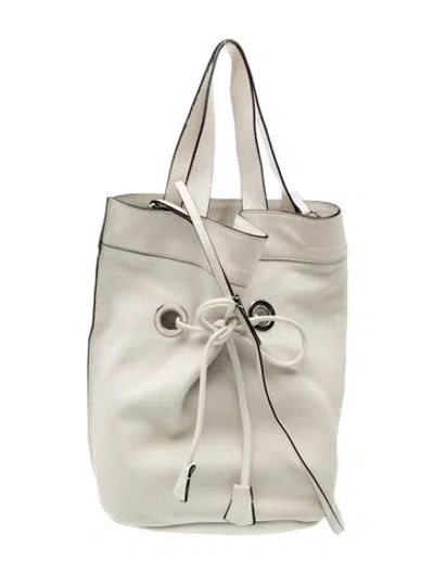 Pre-owned Marni Leather Bucket Bag In White