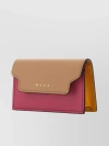 MARNI LEATHER CARDHOLDER WITH STITCHED BIFOLD DESIGN