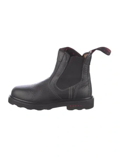 Pre-owned Marni Leather Chelsea Boots In Black