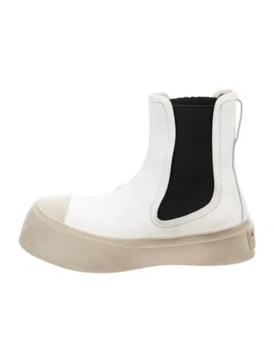 Pre-owned Marni Leather Chelsea Boots In Black