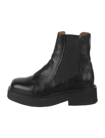 Pre-owned Marni Leather Chelsea Boots In Black