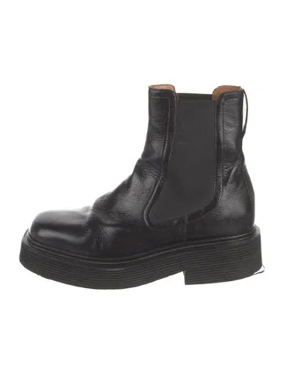 Pre-owned Marni Leather Chelsea Boots In Black