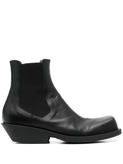 Marni Black Leather Chelsea Boots