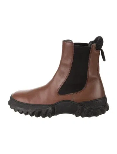Pre-owned Marni Leather Chelsea Boots In Brown