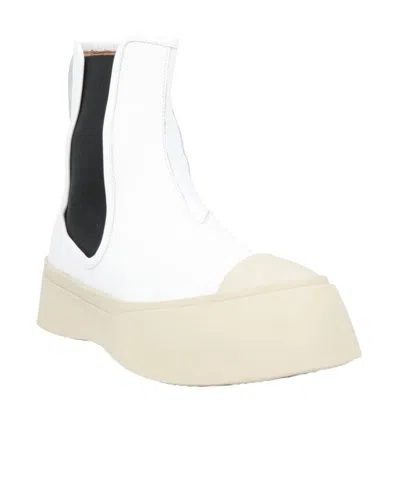 Marni Leather Chelsea Boots In Animal Print