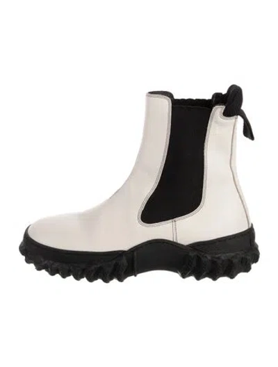 Pre-owned Marni Leather Chelsea Boots In White