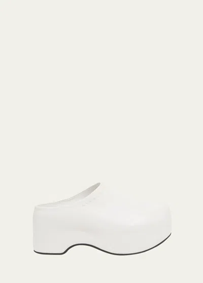 MARNI LEATHER CHUNKY SABOT CLOGS