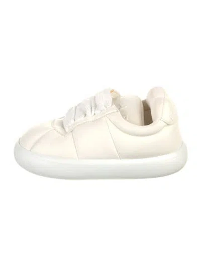 Pre-owned Marni Leather Chunky Sneakers In White