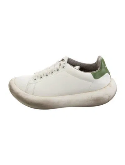 Pre-owned Marni Leather Chunky Sneakers In White