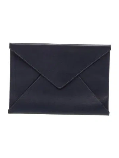 Pre-owned Marni Leather Clutch In Blue