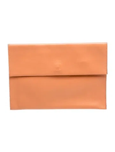 Pre-owned Marni Leather Clutch In Brown/neutrals