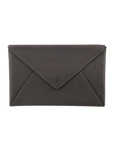 Pre-owned Marni Leather Clutch In Grey