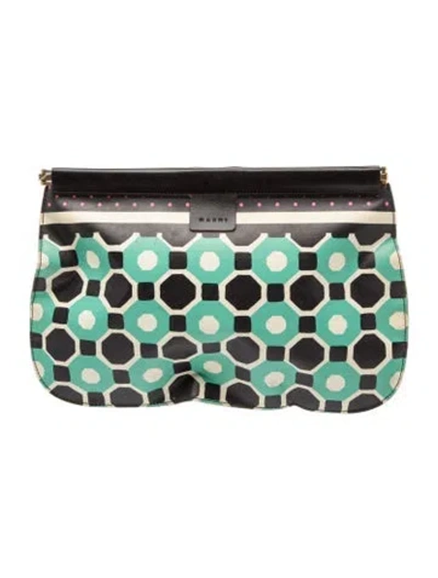 Pre-owned Marni Leather Clutch In Multi