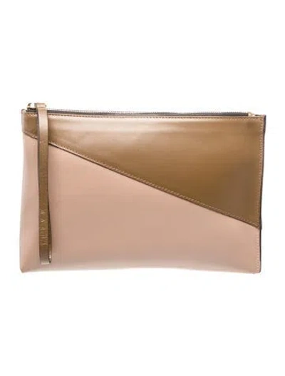 Pre-owned Marni Leather Clutch In Neutral