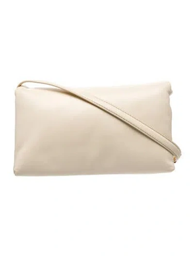 Pre-owned Marni Leather Clutch W/ Tags In Neutral