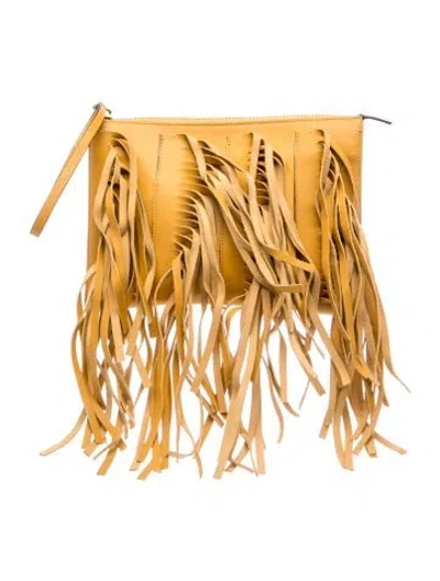 Pre-owned Marni Leather Clutch In Yellow