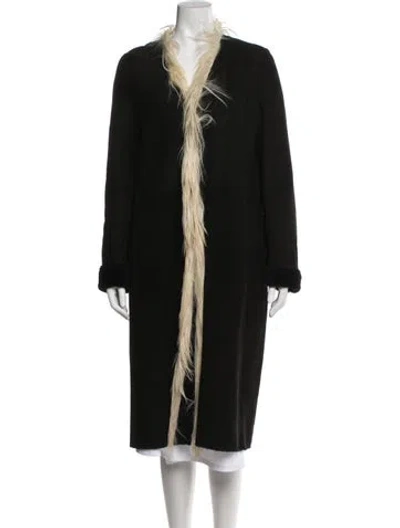 Pre-owned Marni Leather Coat In Black