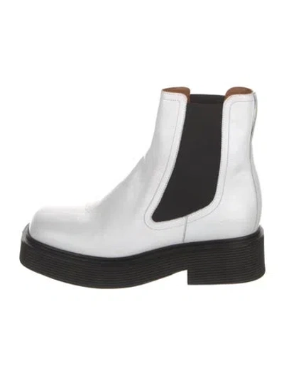 Pre-owned Marni Leather Colorblock Pattern Chelsea Boots In Multi