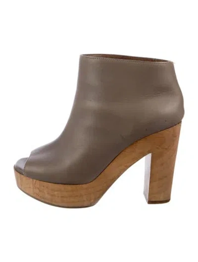 Pre-owned Marni Leather Colorblock Pattern Mules In Neutral