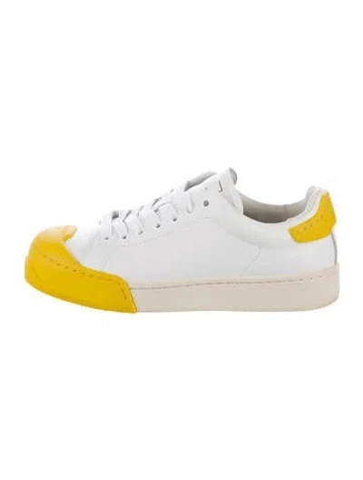 Pre-owned Marni Leather Colorblock Pattern Sneakers In Multi