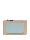 Marni Embossed-logo Cardholder Wallet In Neutrals