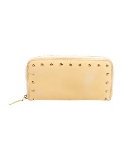 Pre-owned Marni Leather Continental Wallet In Yellow