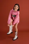 Marni Leather Cowboy Boots With Flowers In Grey