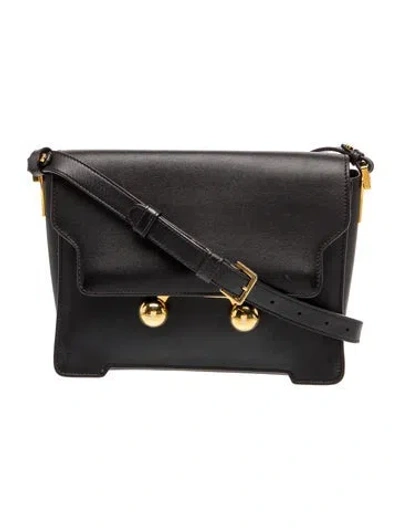 Pre-owned Marni Leather Crossbody Bag In Black