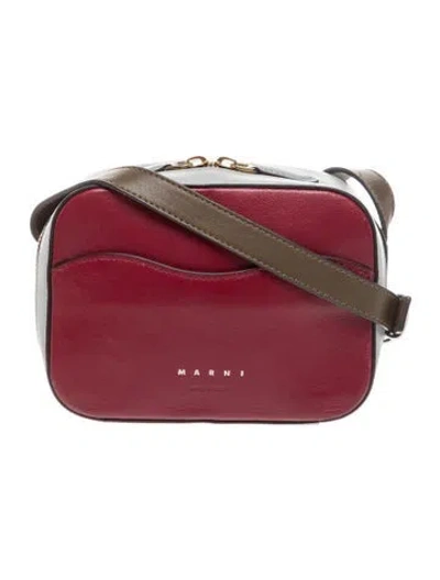 Pre-owned Marni Leather Crossbody Bag In Gray