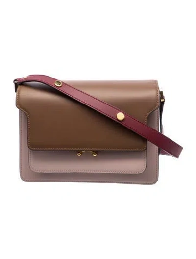 Pre-owned Marni Leather Crossbody Bag In Pink