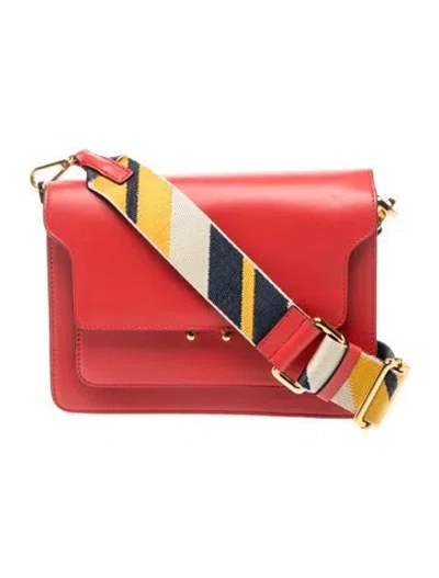 Pre-owned Marni Leather Crossbody Bag In Red
