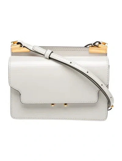 Pre-owned Marni Leather Crossbody Bag In White