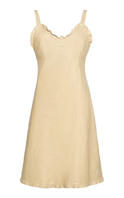 Marni Leather Dress In Yellow