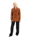Marni Leather Dustercoat In Brown