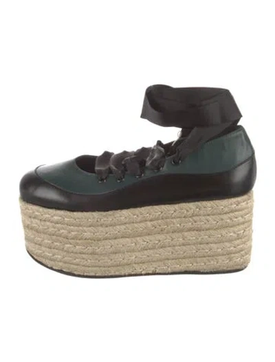 Pre-owned Marni Leather Espadrilles In Neutrals