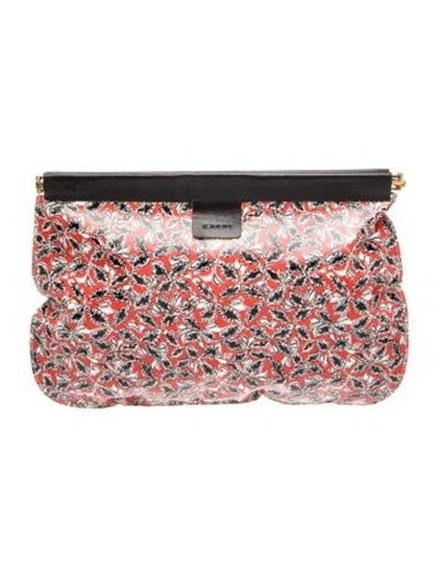Pre-owned Marni Leather Evening Bag In Red