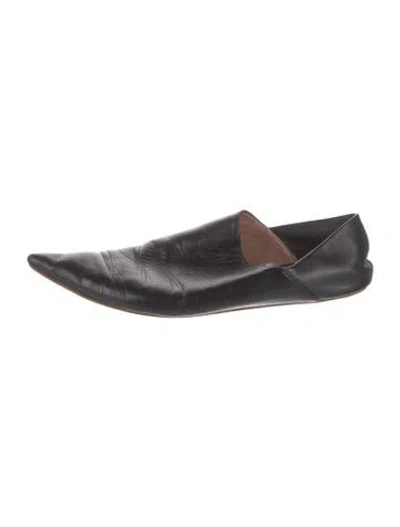 Pre-owned Marni Leather Flats In Black