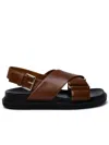 Marni Brown Fussbett Sandals In Brown