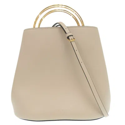 Pre-owned Marni Leather Handbag Shoulder Bag () In Sand