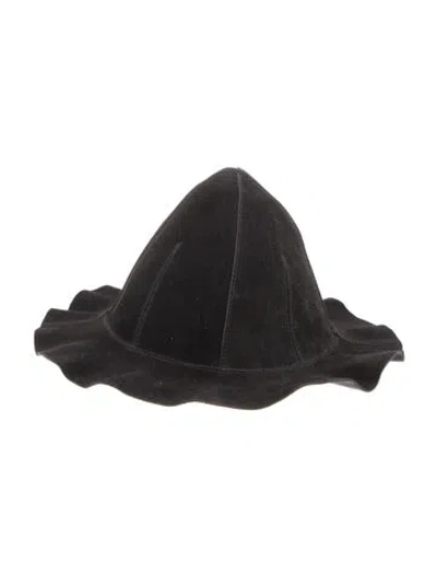 Pre-owned Marni Leather Hat W/tags In Black