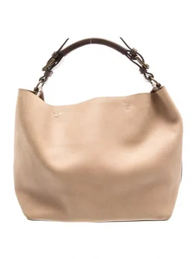Pre-owned Marni Leather Hobo In Neutrals
