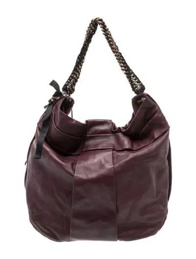 Pre-owned Marni Leather Hobo In Purple