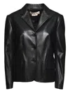Marni Baby Jacket In Black Nappa With Embossed Application