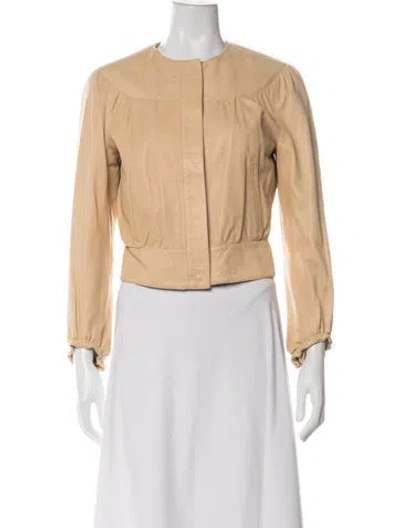 Pre-owned Marni Leather Jacket In Neutrals