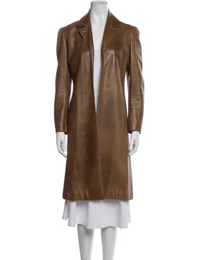 Pre-owned Marni Leather Jacket In Neutrals